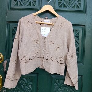Bali Moon Cutwork and Embroidered Jacket/ Top Size Medium